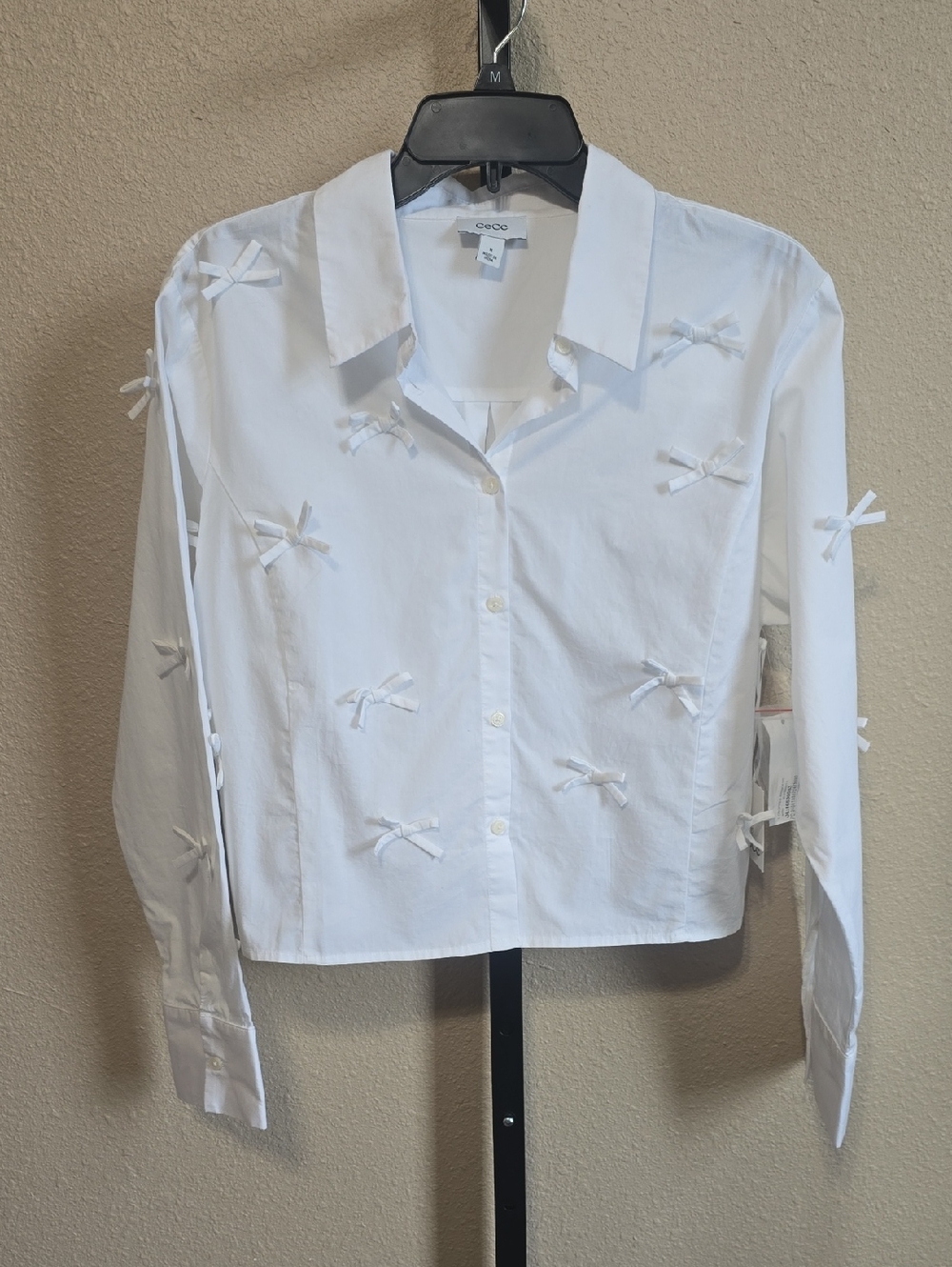 NWT CeCe Princess Button Down Blouse  Medium